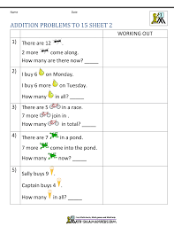 We provide math word problems for addition, subtraction, time, money, fractions and lengths. 1st Grade Addition Word Problems