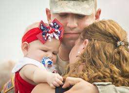 Loved ones welcome the troops as another wave of the 55th Armor Brigade  comes home