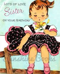 Birthday Card Sayings For Sister Instant Download Vintage Birthday Card Sister Happy Birthday Sister Birthday Card Sayings Sister Birthday Card