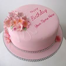 Birthday Cake With Name And Photo Pink And Sparkly Single Tier Birthday Cake With Name Create Name Birthday Cake Name On Cake With Lu In 2020 Cake Name Tiered Cakes Birthday Happy Birthday Cake Writing