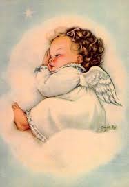 Does Anyone Know Who Is The Artist For This Print I Can T Read The Name And Would Love To Try To Find A Copy Baby Angel Angel Kids Angel