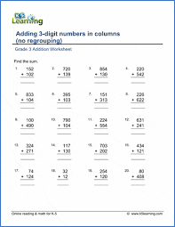 The following worksheets contain a mix of grade 3 addition subtraction multiplication and division word problems. Grade 3 Addition Worksheets Free Printable K5 Learning