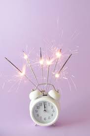 Are you searching for aesthetic png images or vector? Premium Photo The Old Retro Clock With Sparklers Aesthetic Purple Background New Year And Christmas Concept