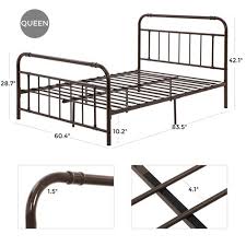 All headboard footboard are made from exceptional materials that give them unparalleled strength and the available headboard footboard will empower you to acquire the products you're looking for and. Vintage Metal Bed Frame With Headboard And Footboard Bed Frame Vasagle By Songmics
