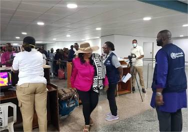 Murtala Muhammed International Airport, Lagos. Returning home should be viewed as a new beginning, not a failure., AI generated