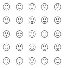 Smiley face emoji black and white. Smiley Face Black And White Vector Images Over 3 400