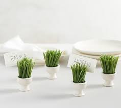 This diy pumpkin place card holder takes no time to make but adds loads of charm to any fall tablescape or thanksgiving meal. Grass Place Card Holders Set Of 4 Pottery Barn
