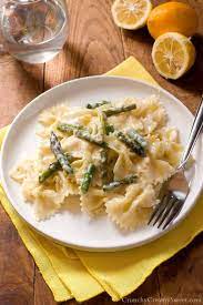 Creamy Lemon And Asparagus Pasta Recipe Asparagus Pasta Asparagus Pasta Recipes Lemon Asparagus Pasta