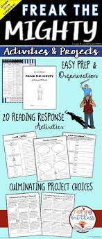 Freak The Mighty Reading Response Activities And Projects Reading Response Activities Freak The Mighty Reading Response