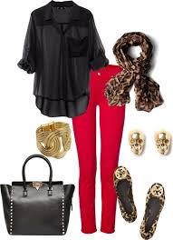 Red Black And Brown Outfits Everything In This Outfit Works For The Fall Luckly The Bright Colored Skinny Jeans Are In So These Sunset Red Skinnies Work Perfrectly Fashion My Style Style