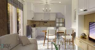Desain ruang tamu dan dapur. Gaya Desain Minimalis Kreasikan Ruang Keluarga Plus Ruang Dapur Yang Cantik Fungsional