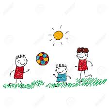 Image Of Happy Kids Playing Football Kids Drawing Royalty Free Cliparts Vectors And Stock Illustration Image 48793189 Here we have a football pencil drawn in.