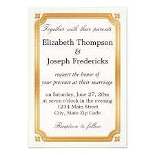 Elegant Gold Border Wedding Invitation Zazzle Com Elegant Invitations Wedding Party Cards Gold Wedding Gift