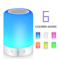 Amazon Com Night Light Bluetooth Speaker Portable Wireless Bluetooth Speaker 6 Color Le Handsfree Phone Wireless Stereo Speakers Wireless Speakers Bluetooth