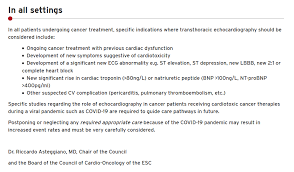 The process of identifying persons (contacts. European Society Of Cardiology On Twitter Routine Cardiotoxicity Echo Screening For Chemotherapy Patients During Covid19 Https T Co Hglaxmgaci A Consensus Document From Esccardioonco Council Of Escardio Cardiotwitter Medtwitter Cardioonco