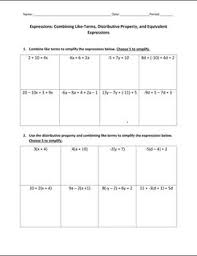 Expressions Review Equivalent Expressions Like Terms Expressions