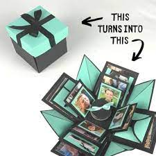 Mark out 14 cms from each corner, and use a ruler to draw a grid. Explosion Box Diy Instructions Chaotically Yours