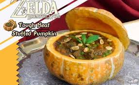 Finished Tough Meat Stuffed Pumpkin Recipe From The Legend Of Zelda Breath Of The Wild Game Series Compared To The Pixel Sprite Of Recipes Healthy Cooking Food