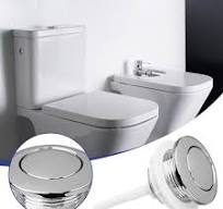 tkerinse Interrupteur de chasse d'eau de 38 mm pour réservoir d'eau de  toilette, tiges rondes poussoirs pour toilettes Cis, accessoire de bouton  d'eau ...
