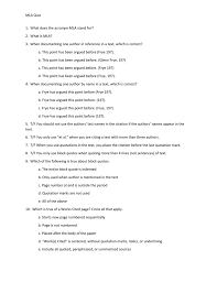 Sources without authors are arranged alphabetically by title within the same list. Mla Quiz