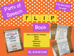 Parts Of Speech Flip Book Nouns Verbs Adjectives Adverbs