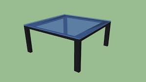 Lower shelf is covered in tightly woven rattan peel. Crate Barrel Parsons Square Coffee Table With Clear Glass Top 3d Warehouse
