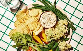 Chinatown Crudités with Sour Cream and Green Onion Dip