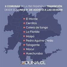 Además, desde el sábado 19 de junio a las 5:00 horas, otras tres comunas retrocederán a fase de transición. Mapa Del Plan Paso A Paso Cuales Son Las Comunas Que Avanzan Y Retroceden De Etapa Duna 89 7 Duna 89 7