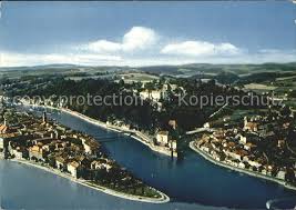 An der mündung in passau fließen im mittel 738 m³/s wasser in die nur 690 m³/s heranführende donau. 72287783 Passau Fliegeraufnahme Drei Fluesse Stadt Donau Ill Inn Passau Ebay