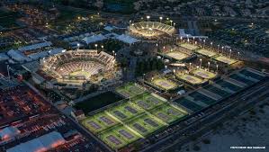 beautiful night picture of the bnpparibasopen in indian