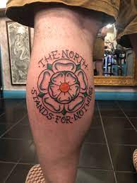 The contrast between the fat/organic lines and the thin/geometric pattern is super nice. Yorkshire Rose Song Lyrics David Barry Follow Your Dreams Sheffield Uk Tattoos