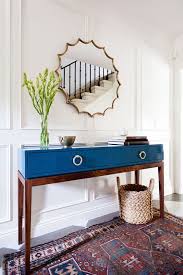 Friday Inspiration Our Top Pinned Images This Week Entry Table Decor Blue Console Table Foyer Decorating