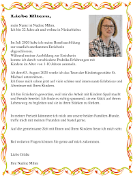 Bewerbung als erzieherin oder erzieher, vorlage download. Steckbrief Erzieherin Vorstellung F R Eltern Yatina Era