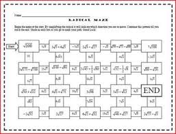 Radical Maze Adding Subtracting Irrational Numbers Irrational Numbers Math Integers Subtraction