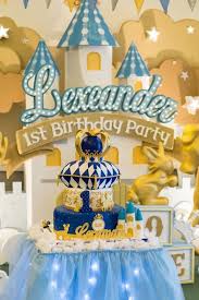 Prince Baby Boy 1st Birthday Decoration Ideas For Boy Prince Royal 1st Birthday Party Kara S Party Ideas Prince Birthday Theme Royal Baby Birthday Party Prince Birthday