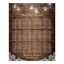 12 Tables Rustic String Lights Seating Chart