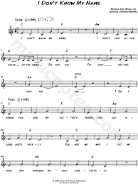Gb then you won't believe how far i'll go. Grace Vanderwaal I Don T Know My Name Sheet Music Leadsheet In C Major Transposable Download Print Sku Mn0170158