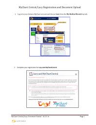 Fillable Online Mychart Central Lucy Registration And
