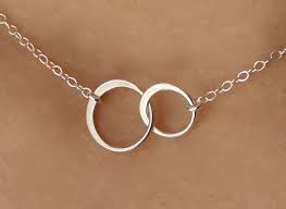 Forever Linked Together Small Circles In Sterling Silver Etsy Interlocking Circle Necklace Circle Necklace Silver Circle Necklace