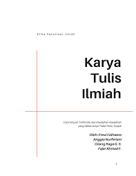 Ditulis dalam bentuk frasa dan tidak disertai dengan tanda baca akhir. Pdf Buku Karya Tulis Ilmiah