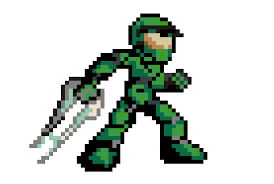 8bit Master Chief By Coleman Walker Pixel Art Mario Characters Art