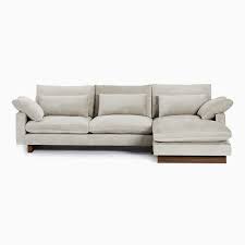 The color is a light blue, silver. Harmony 2 Piece Chaise Sectional