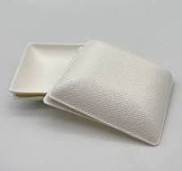 [Hot Item] Disposable Lemon Shape Sugarcane Bagasse White Sauce Tray/Cups  for Sushi Dipping