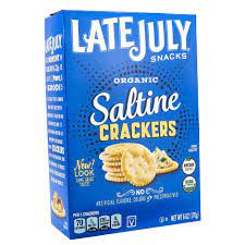 Another thing to strive for in a healthy cracker is fiber. Late July Organic Saltine Crackers In Canada Vegan Non Gmo Snacks Naturamarket Ca