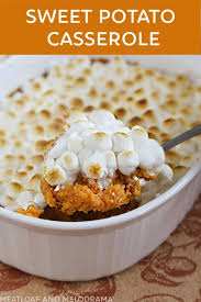 Sweet Potato Casserole With Marshmallows Recipe Sweet Potato Casserole Yummy Sweet Potatoes Sweet Potato Recipes Casserole