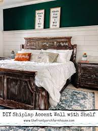Wall signs look best when they are handmade and you diy them, so we went and found 50 of the best around for you to start decorating those blank walls. Diy Shiplap With Shelf Bedroom Accent Wall The Front Porch Farmhouse