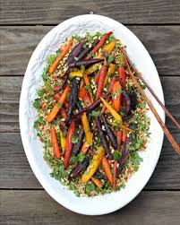 In a frying pan, heat 1 tsp olive oil over a medium heat and add the onion and courgette/zucchini. Roasted Carrot And Pearl Couscous Salad Tastefood