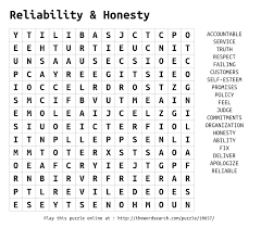 Maybe you would like to learn more about one of these? Reliability Honesty Word Search Honesty Activities Kids Word Search Word Find