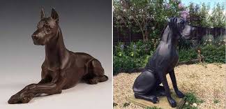 Deze great dane silhouet metalen werf kunst spel is gemaakt van staal. Outdoor Life Size Great Dane Statues Antique Casting Bronze Garden Custom Made Dog Statues For Sale Bokk 546 You Fine Sculpture
