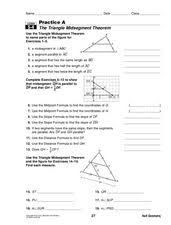 The midsegment of a triangle is a line constructed by connecting the midpoints of any two sides of the triangle. 28 Midsegment Of A Triangle Worksheet Worksheet Resource Plans